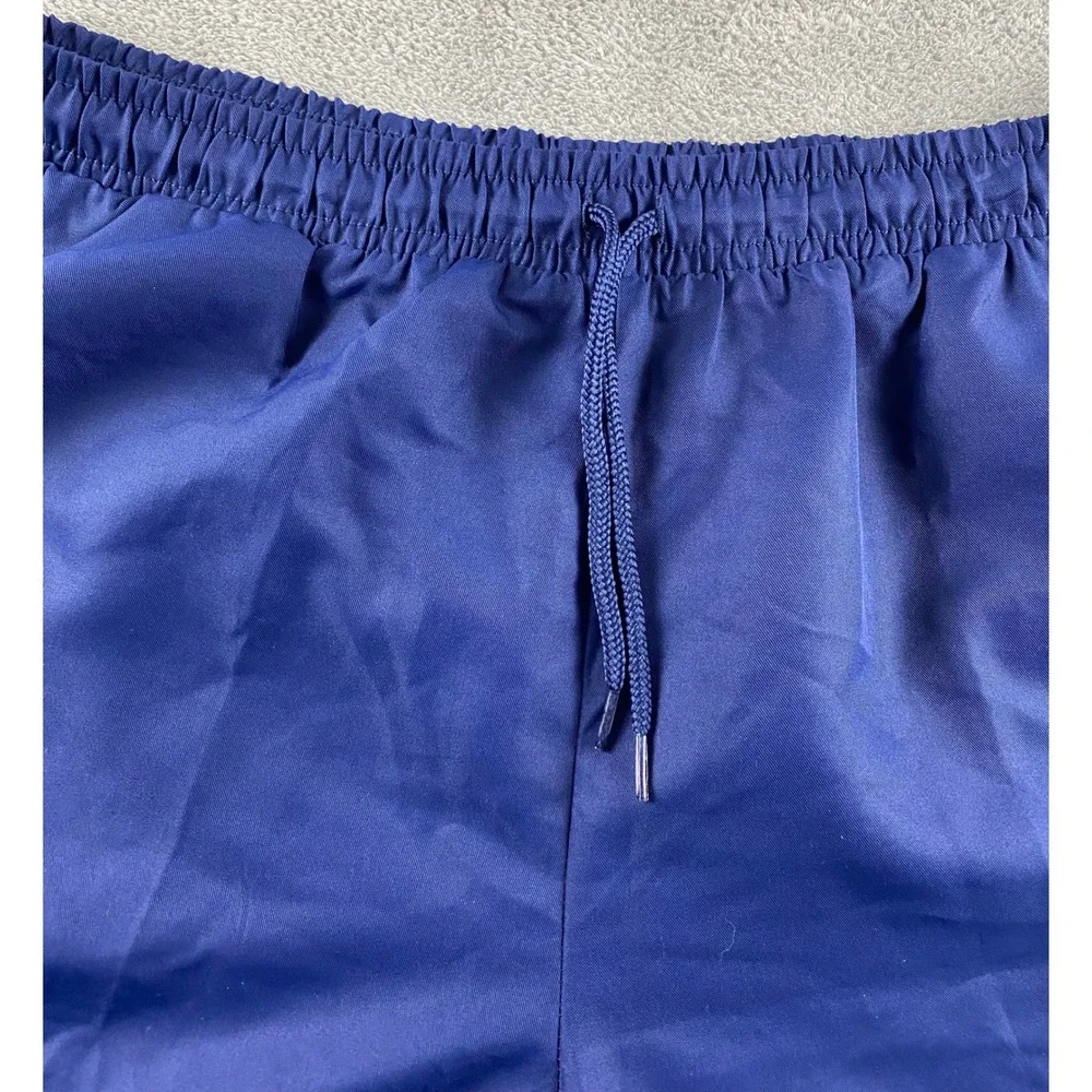BCG Mens Navy Blue Athletic Gym Shorts Large Elastic Drawstring Waist Solid